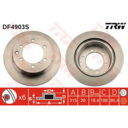 Kočioni disk TRW DF4903S