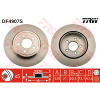Kočioni disk TRW DF4907S