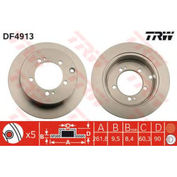 Kočioni disk TRW DF4913