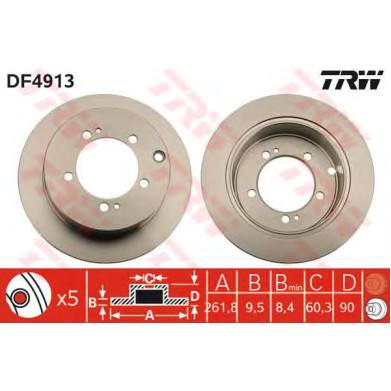 Kočioni disk TRW DF4913