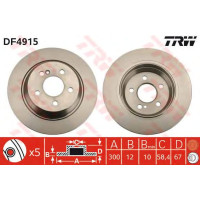 Kočioni disk TRW DF4915