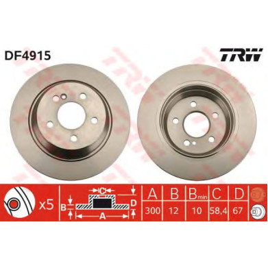 Kočioni disk TRW DF4915