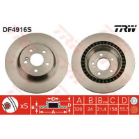 Kočioni disk TRW DF4916S
