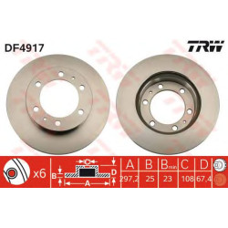 Kočioni disk TRW DF4917