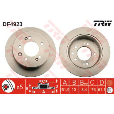 Kočioni disk TRW DF4923