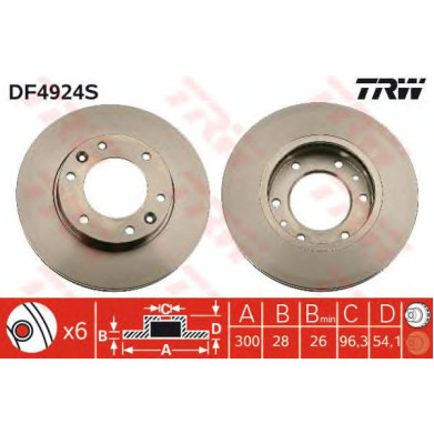 Kočioni disk TRW DF4924S