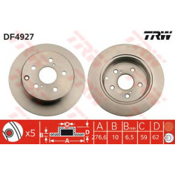 Kočioni disk TRW DF4927