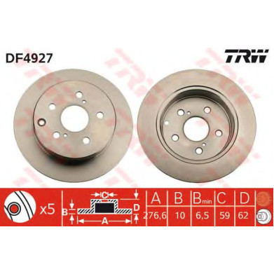 Kočioni disk TRW DF4927