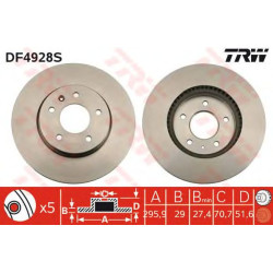 Kočioni disk TRW DF4928S