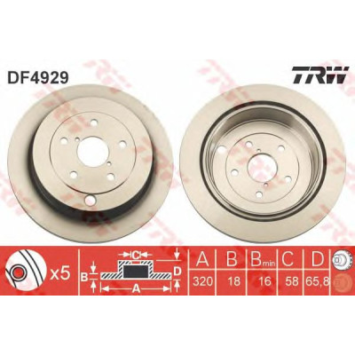 Kočioni disk TRW DF4929