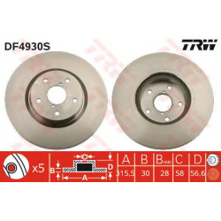 Kočioni disk TRW DF4930S