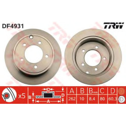 Kočioni disk TRW DF4931
