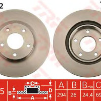 Kočioni disk TRW DF4932