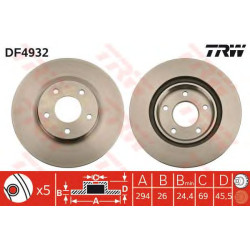 Kočioni disk TRW DF4932