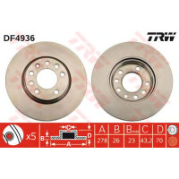 Kočioni disk TRW DF4936