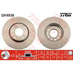 Kočioni disk TRW DF4936