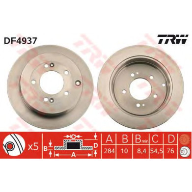 Kočioni disk TRW DF4937