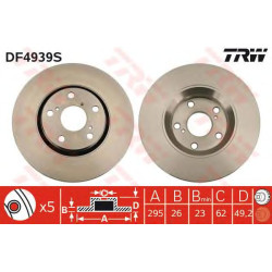 Kočioni disk TRW DF4939S