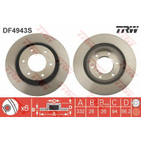 Kočioni disk TRW DF4943S