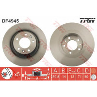 Kočioni disk TRW DF4945