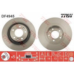 Kočioni disk TRW DF4945