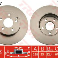 Kočioni disk TRW DF4947