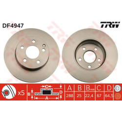 Kočioni disk TRW DF4947