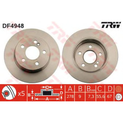 Kočioni disk TRW DF4948