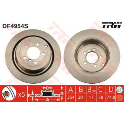 Kočioni disk TRW DF4954S