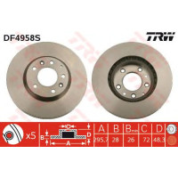 Kočioni disk TRW DF4958S