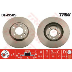 Kočioni disk TRW DF4958S