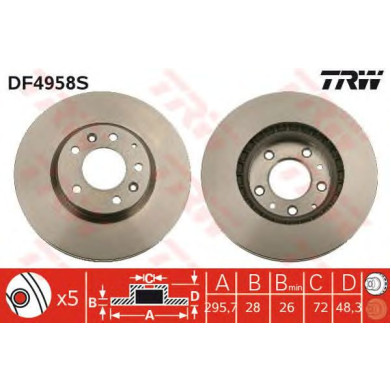 Kočioni disk TRW DF4958S