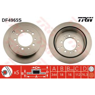 Kočioni disk TRW DF4965S