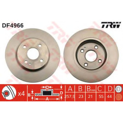 Kočioni disk TRW DF4966