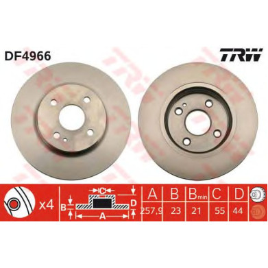 Kočioni disk TRW DF4966