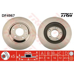 Kočioni disk TRW DF4967