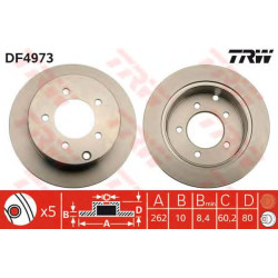 Kočioni disk TRW DF4973