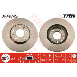 Kočioni disk TRW DF4974S