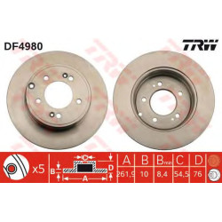 Kočioni disk TRW DF4980