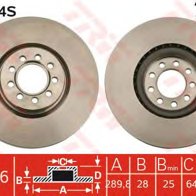 Kočioni disk TRW DF4984S