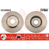 Kočioni disk TRW DF4989S