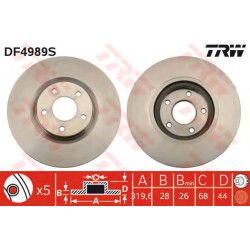 Kočioni disk TRW DF4989S