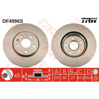 Kočioni disk TRW DF4996S