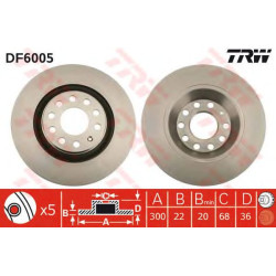 Kočioni disk TRW DF6005