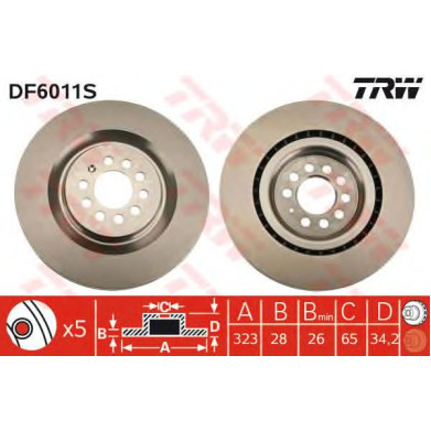 Kočioni disk TRW DF6011S