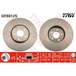 Kočioni disk TRW DF6012S