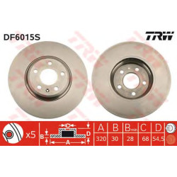 Kočioni disk TRW DF6015S