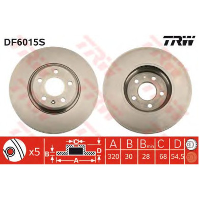 Kočioni disk TRW DF6015S