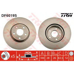 Kočioni disk TRW DF6019S
