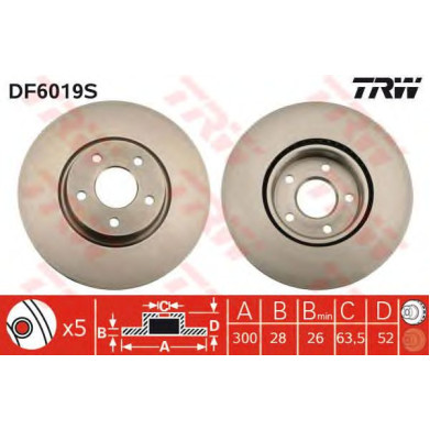 Kočioni disk TRW DF6019S